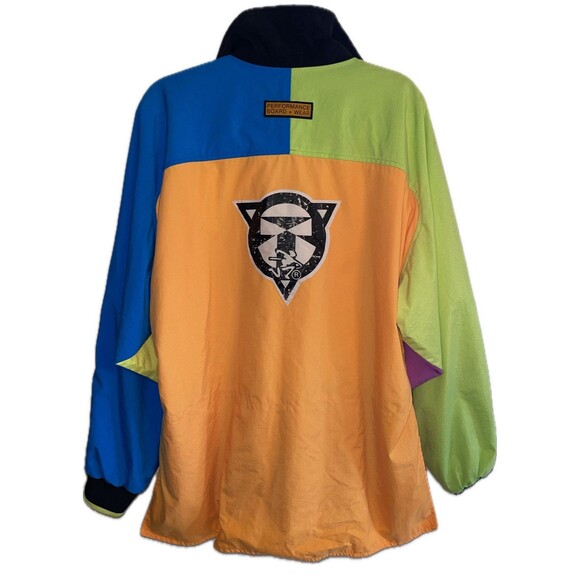 VTG 80’s Neon Ocean Pacific OP Pull Over Jacket Performance Board Wear Size M - Picture 10 of 14